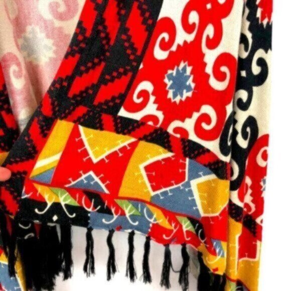 Soho Chick | Aztec Print Sleeveless Open Shrug Size Small - Picture 2 of 8